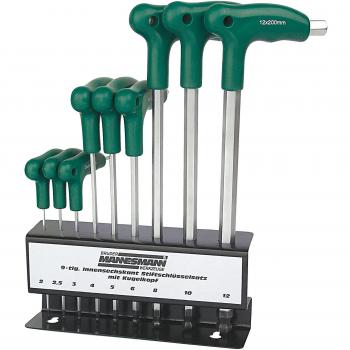 Brüder Mannesmann 18150 9-Piece Hex Key and Ballpoint Wrench Set