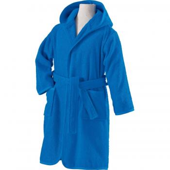 Erwin Müller „Blaues Flüstern“ Kids‑Bademantel mit Kapuze, Größe 110/116