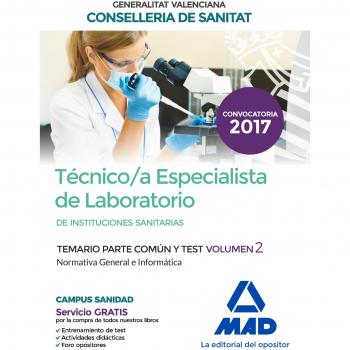 Técnico/a especialista de laboratorio de instituciones sanitarias de la conselleria de sanitat de la generalitat valenciana. Temar.