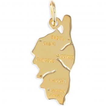 Les Trésors De Lily Q2682 : Pendentif Plaqué Or Corsica (Corse) 26×12 mm