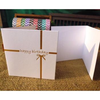 Pack de 5 cartes d'anniversaire élégantes en or et rouge