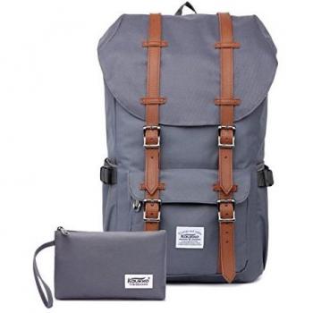 KAUKKO Sac à dos 15 pour ordinateur portable 22 Litres Gris