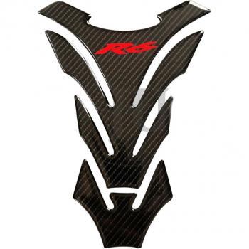 Pegatina de protección de tanque YAMAHA YZFR6 R6 2006 con diseño de fibra de carbono 3D