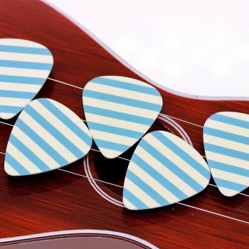 SOACH 50pcs Blue Striped Picks