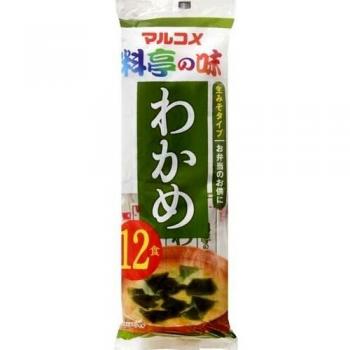 Marukome Instant Miso and Wakame Soup Packets, 12 Packs of 18g Each