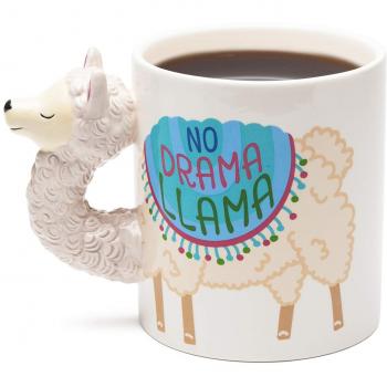 Buntes Lama‑Becher-Set von BigMouth Inc – großes Löffelmund