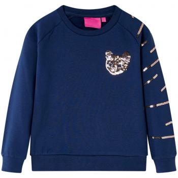 Sudadera Azul Marino 104 con Diseño de Gato Luminiscente