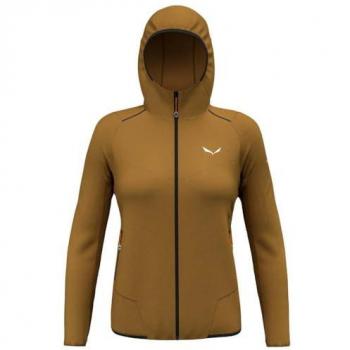 Giacca con cappuccio Salewa Pedroc Durastretch Light marrone chiaro donna