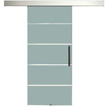 HOMCOM 75cm Frosted Sliding Glass Door
