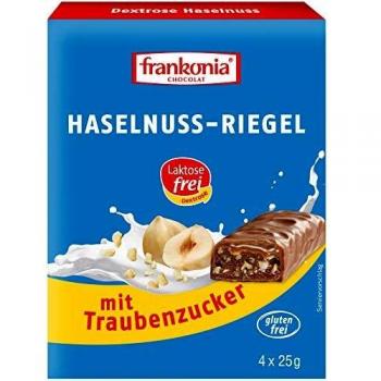 Dextrose Haselnuss Riegel, laktosefrei und glutenfrei