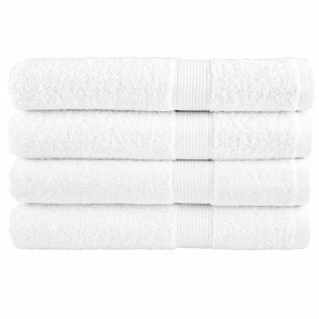 Saunatücher Premium SOLUND 4 Stk Weiß 80x200 cm 600 g/m²