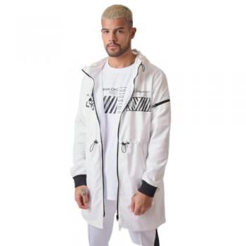 « Baba Collab » Coupe Vent Long Noir‑Blanc – Paris X – S