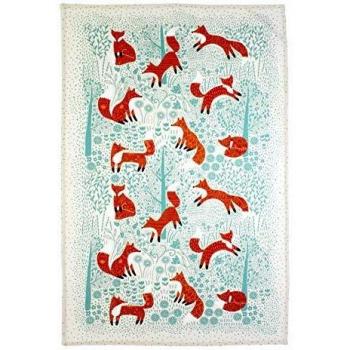 Foraging Fox Design Cotton Tea Towel