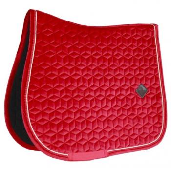 Kentucky Horsewear Springschabracke Velvet Samtschabracke Sattelunterlage Full Rot
