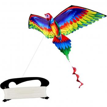 Large 3D Parrot Kite Outdoor Flying Game Toy for Children with 100m Line