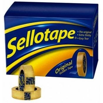 Henkel Sellotape Original Golden Tape 18mmx66m Clear (Pack of 16) NEW