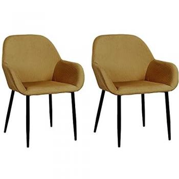 Fauteuils de table design velours Giulia