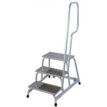 Aluminium Mobile Machinery Steps with Handrail