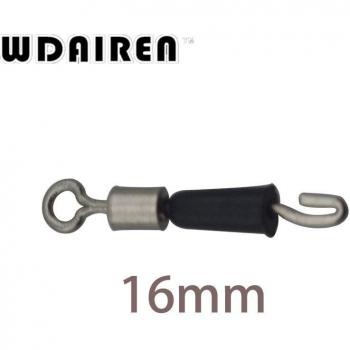 Ganchos de Pesca WDAIREN, Anillo Giratorio Sólido, 100 Unidades, Conector Rápido WD-217