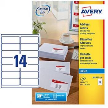 Avery J8163-100 Self-Adhesive Address Labels