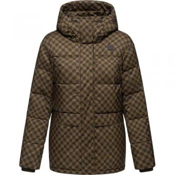 Steppjacke RAGWEAR Wikesh Print Gr. XXXL (46), braun, Damen