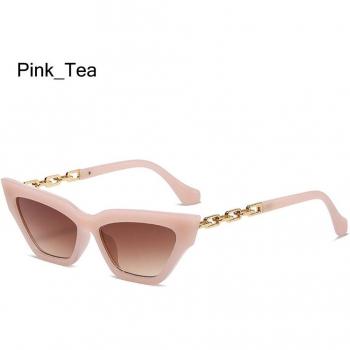 Women’s Luxury Cat Eye Sunglasses with Chain Temples