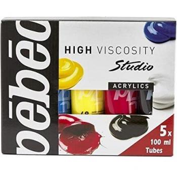 Pebo Studio Acrylfarben Starterkit 5 Tuben (jeweils 100 ml)