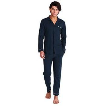 DAVID ARCHY Men's XL Navy Blue Pyjama Set