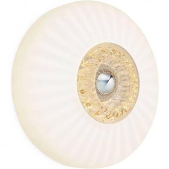 New Wave Optic Aplique Pared Blanco Opal Design By Us con Enchufe