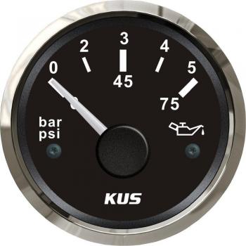 Medidor de presión de aceite 52mm, 0-5 bar, 12V/24V, KY15000 con retroiluminación