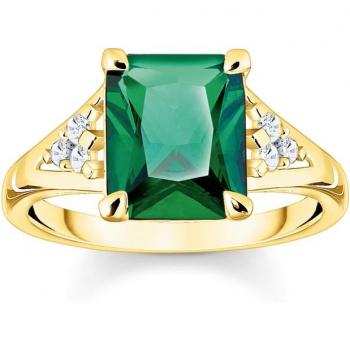 Thomas Sabo Elegant Gouden Verfijnde Zilveren Damesring – TR2362‑971‑6‑60, ringmaat 60