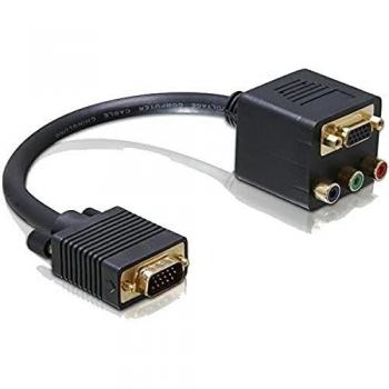 Adaptador DeLOCK VGA macho a VGA + 3x Cinch hembra 0,2 m