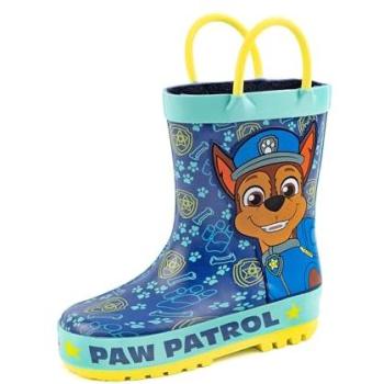 Chase Graphic Wellingtons with Handles – Blue, Boys’ Version