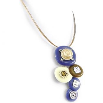 Collier Créateur Liberty Bleu Marron
