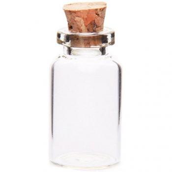 Mini Wish Bottle Clear Empty Glass Jars with Cork