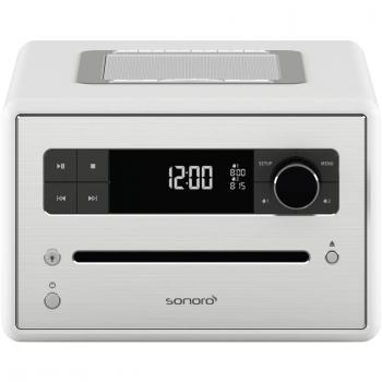Sonoro 2‑in‑1 Radio‑Wecker mit CD-Player, FM/DAB+ – Weiß