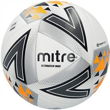 Max Match Football, Size 4, White/Silver/Orange