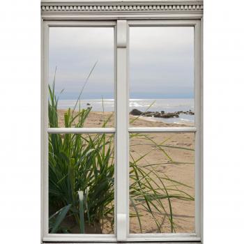 Queence Wandsticker »Strand«, Wandsticker, Wandbild, selbstklebend, 3D, Fenster
