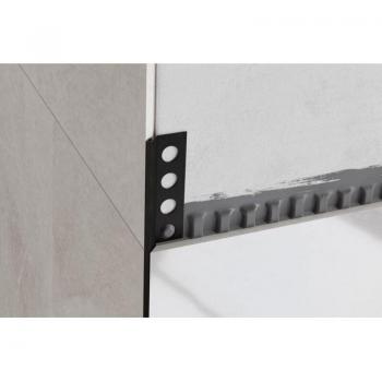 ILCOM Fliesen-Eckprofil Rs 45 Grad, Edelstahl, Satiniert – 1,4 cm x 270 cm