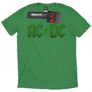 Men's Black Shamrock Logo Shirt – AC/DC, Medium