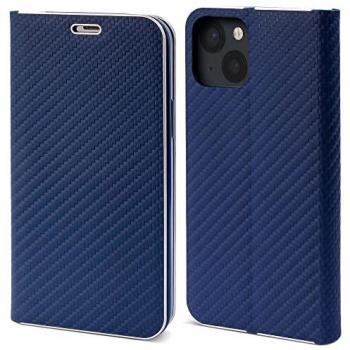 Custodia a Libro per iPhone 13 con Porta Carte e Bordo Metallico