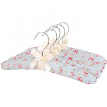 Cotton Fabric Clothes Hanger with Floral Print