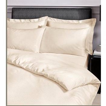 300‑Thread Count Cream Striped Duvet Set for Kings – Lansfield Collection