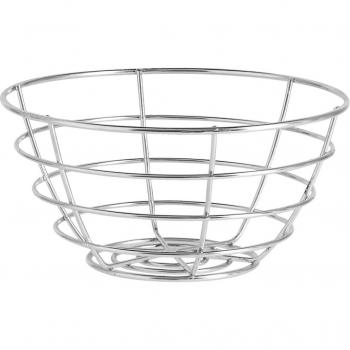 Cesta decorativa Magra VEGA plateada para pan y frutas