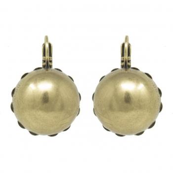 Aged Gold Artisan Earrings