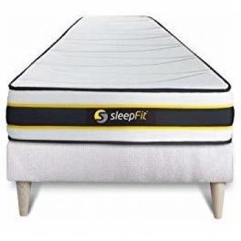 Ensemble de literie 90x190 Matelas Flexy + sommier kit Blanc