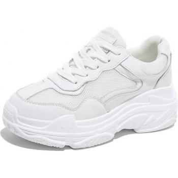 Ladies White Chunky Sneakers