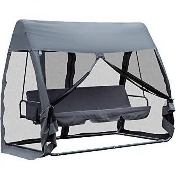 Outsunny Balancelle de Jardin en Métal Gris