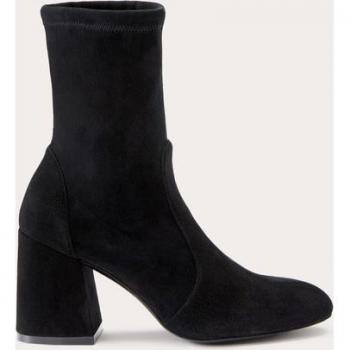 Stuart Weitzman Damen Stiefeletten Flareblock 85 Schwarz