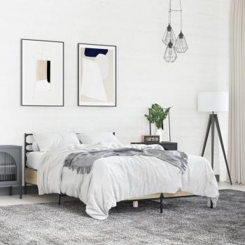 VidaXL 140x200 cm Bed Frame Sonoma Oak